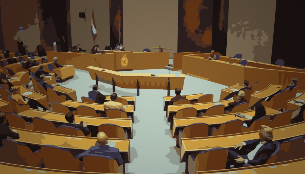 Een kwartier voor zonsopgang in de Tweede Kamer tijdens het langste debat van dit jaar.