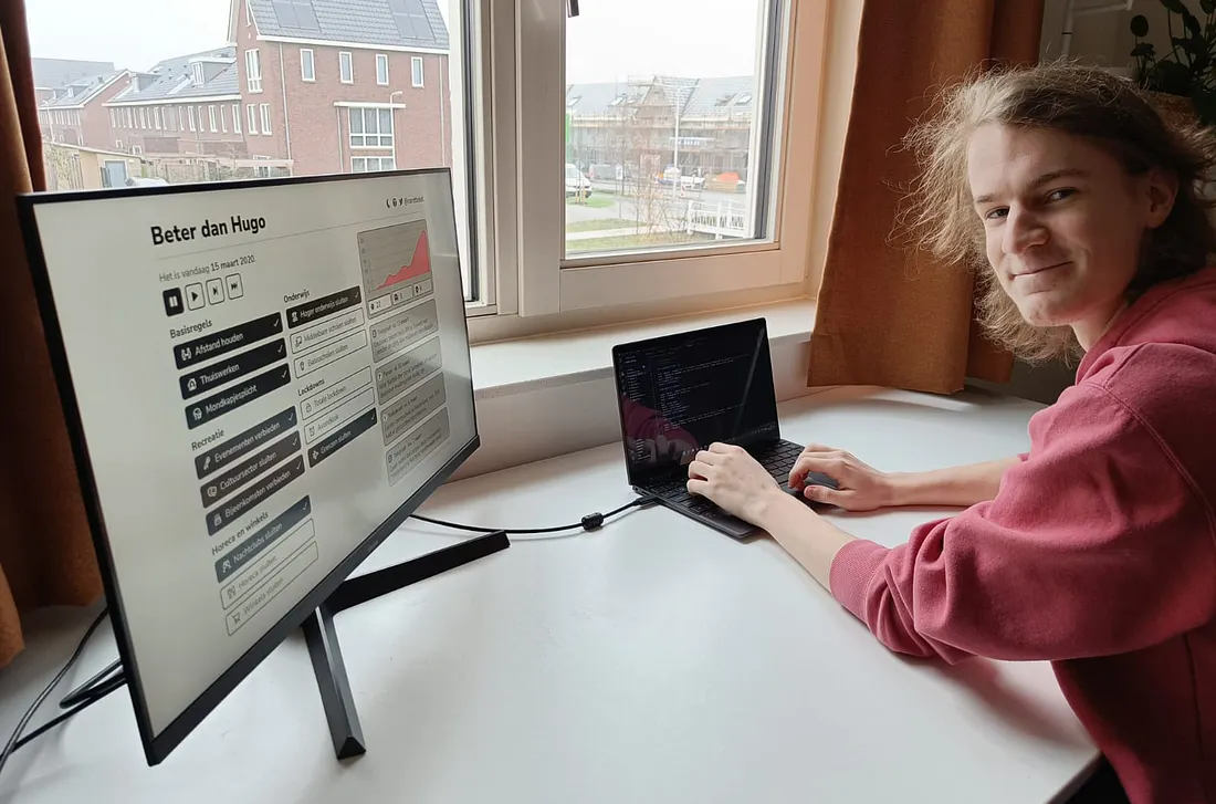 Hier doe ik alsof ik werk aan Beter dan Hugo.